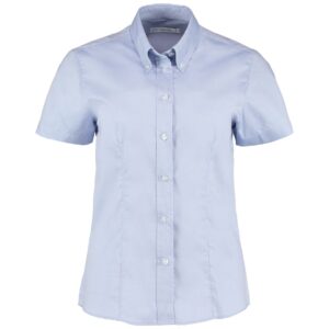 Kustom Kit Ladies Premium Short Sleeve Tailored Oxford Shirt