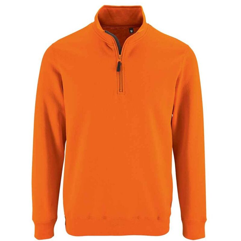 SOL'S Stan Contrast Zip Neck Sweatshirt