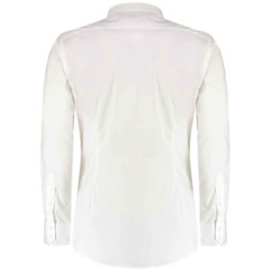 Kustom Kit Slim Fit Stretch Long Sleeve Oxford Shirt