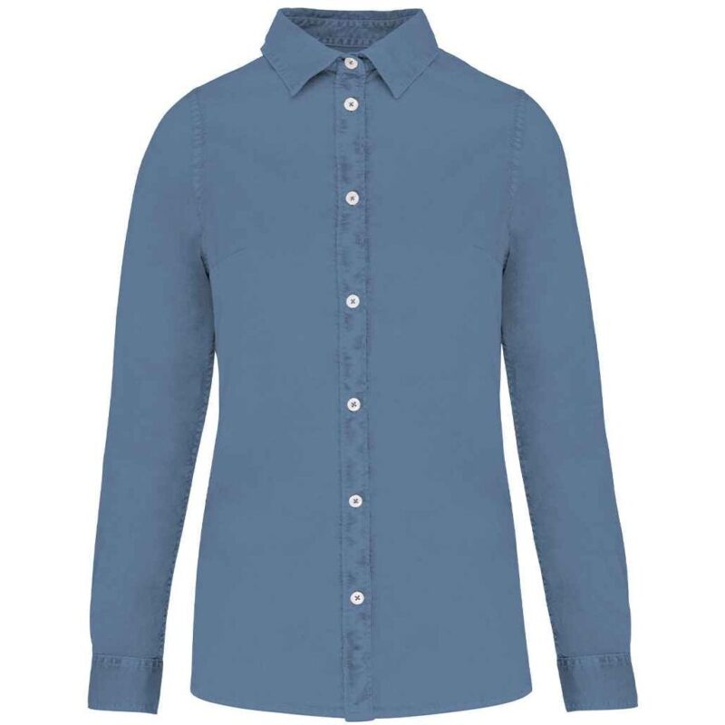 Native Spirit Ladies Washed Long Sleeve Shirt