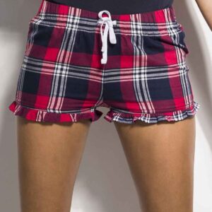 SF Clothing Ladies Tartan Frill Lounge Shorts