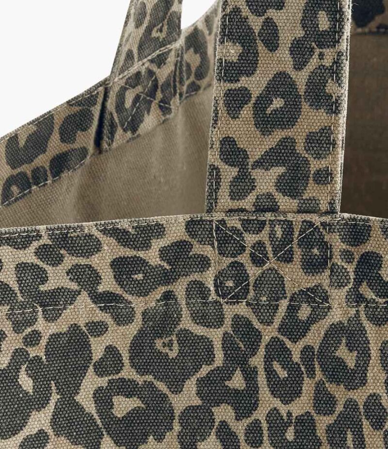 Westford Mill Leopard Print Canvas Oversized Tote Bag