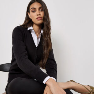 Kustom Kit Ladies Arundel Cotton Acrylic V Neck Cardigan