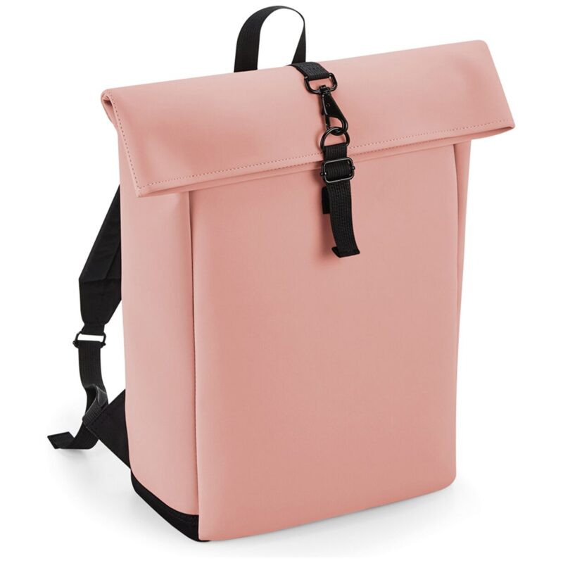 BagBase Matte PU Roll-Top Backpack