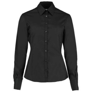 Kustom Kit Ladies Long Sleeve Tailored Business Shirt