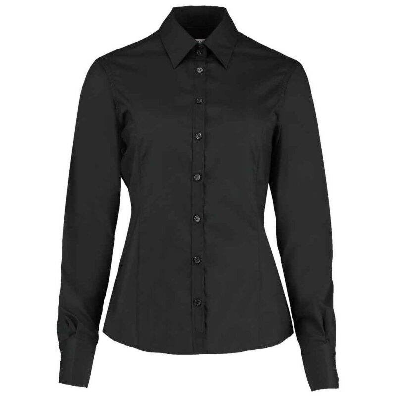 Kustom Kit Ladies Long Sleeve Tailored Business Shirt