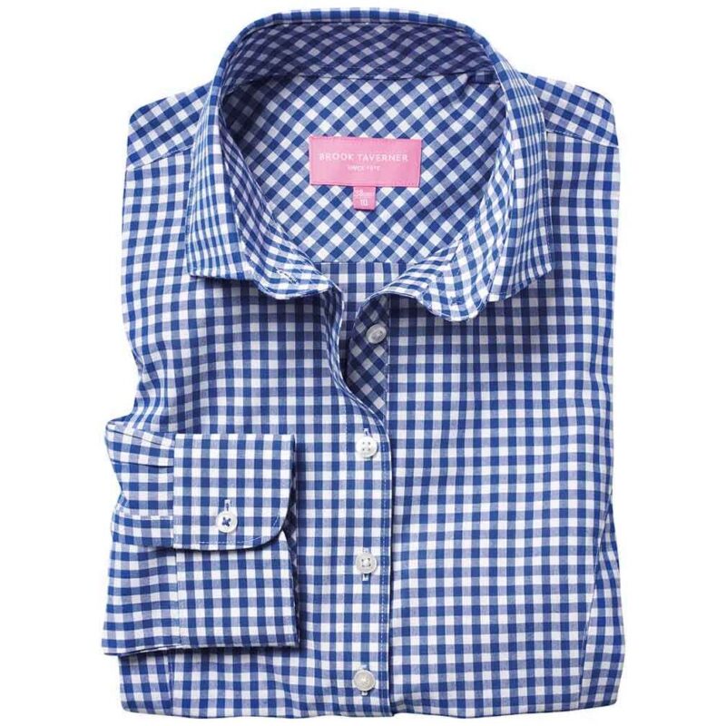Brook Taverner Ladies Kansas Gingham Long Sleeve Shirt