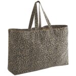 Westford Mill Leopard Print Canvas Oversized Tote Bag
