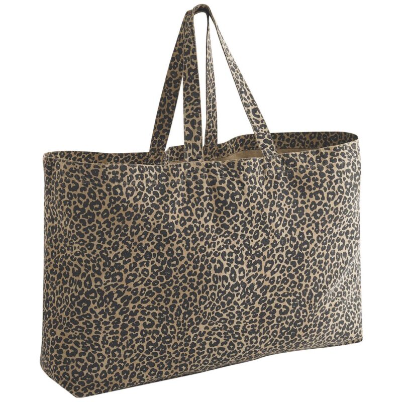 Westford Mill Leopard Print Canvas Oversized Tote Bag