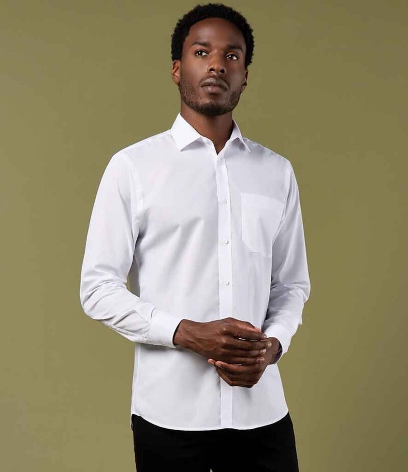 Kustom Kit Long Sleeve Tailored Poplin Shirt
