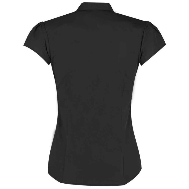 Kustom Kit Ladies Cap Sleeve V Neck Tailored Continental Blouse