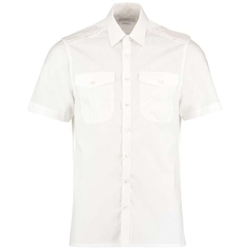 Kustom Kit Short Sleeve Tailored Pilot Shirt