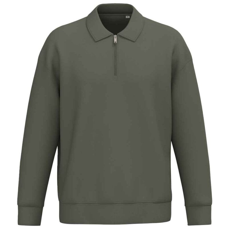 Native Spirit Unisex 1/4 Zip Sweatshirt with Polo Collar