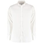 Kustom Kit Slim Fit Stretch Long Sleeve Oxford Shirt