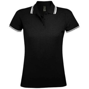 SOL'S Ladies Pasadena Tipped Cotton Pique Polo Shirt