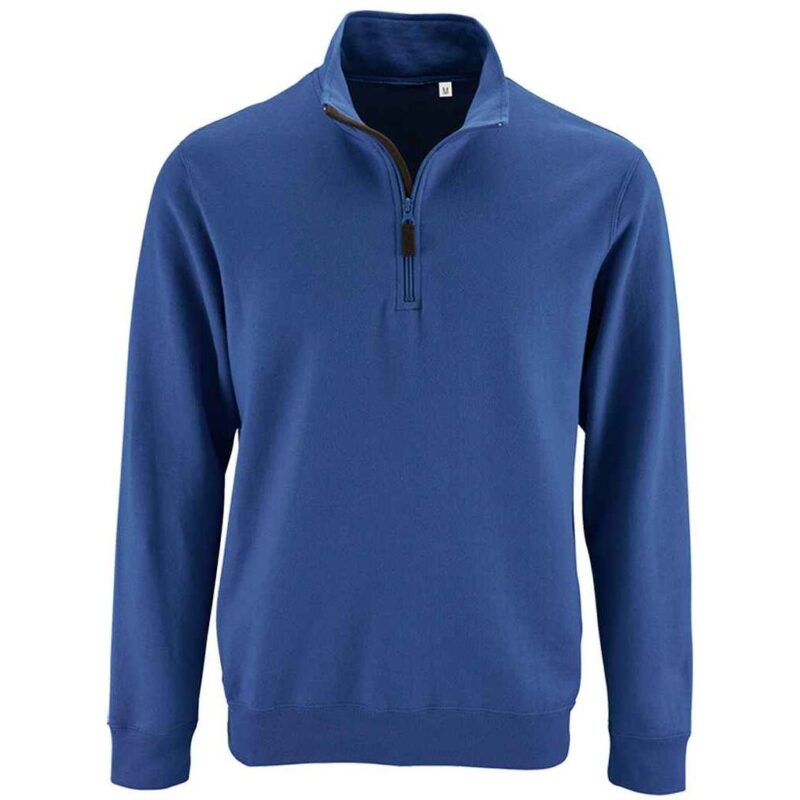 SOL'S Stan Contrast Zip Neck Sweatshirt