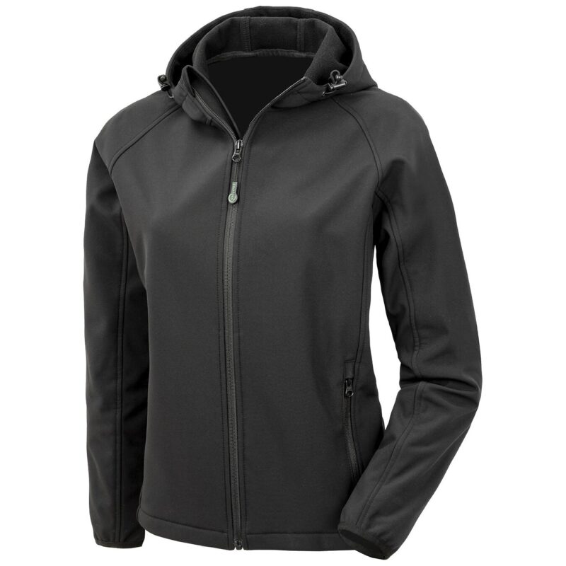 Result Recycled Ladies Three Layer Printable Hooded Soft Shell Jacket