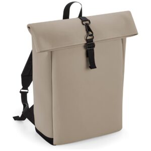 BagBase Matte PU Roll-Top Backpack