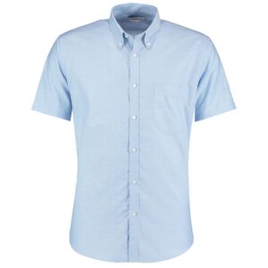 Kustom Kit Short Sleeve Slim Fit Oxford Shirt