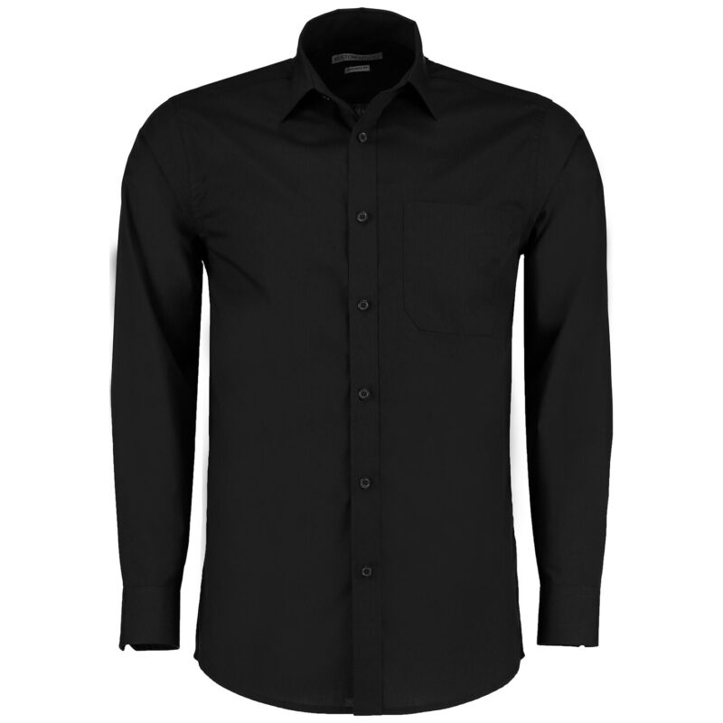 Kustom Kit Long Sleeve Tailored Poplin Shirt
