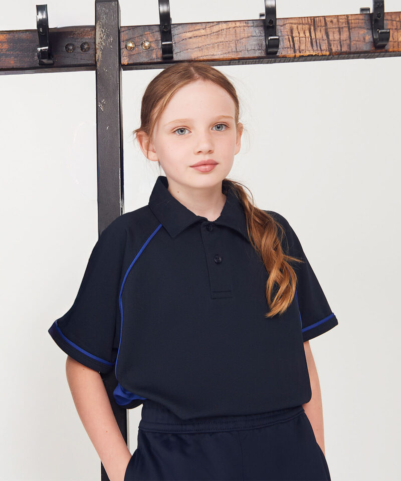 Finden + Hales Kids Performance Piped Polo Shirt
