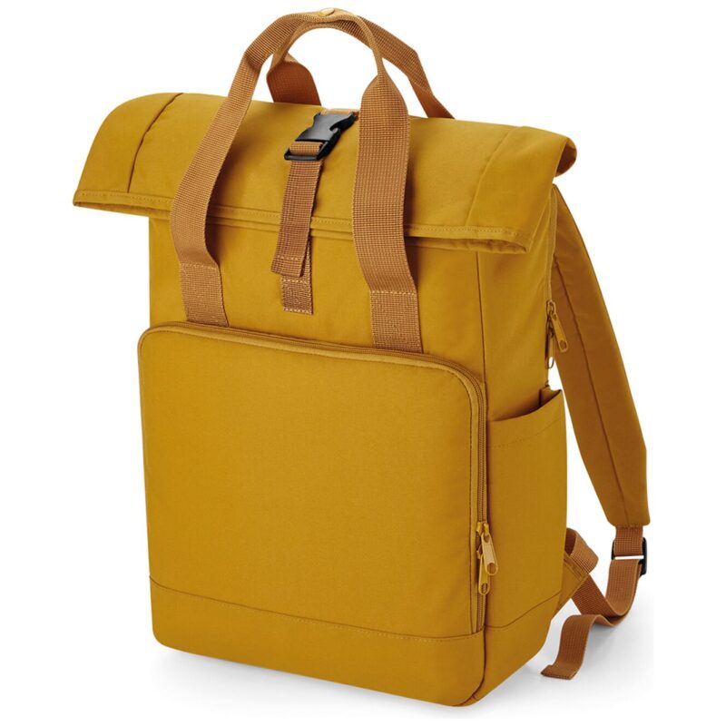 BagBase Recycled Twin Handle Roll-Top Laptop Backpack