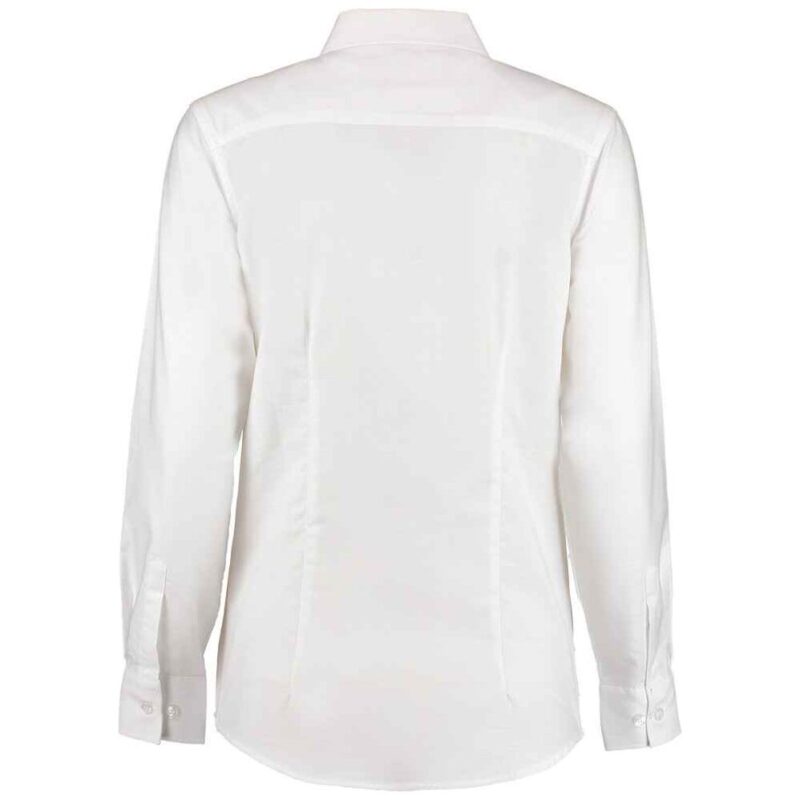 Kustom Kit Ladies Long Sleeve Tailored Workwear Oxford Shirt