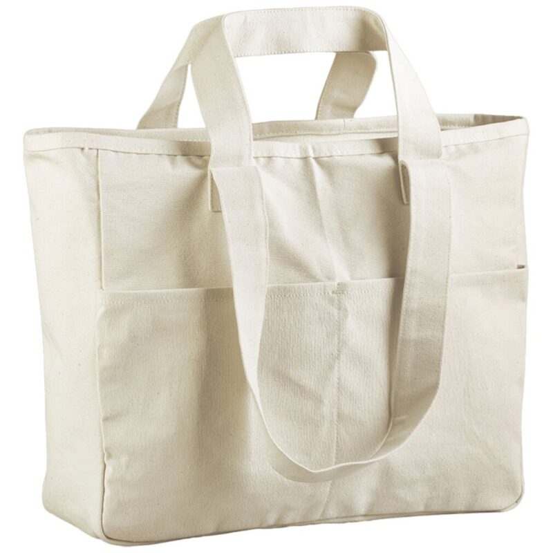 Westford Mill Double Handle Cargo Pocket Tote Bag