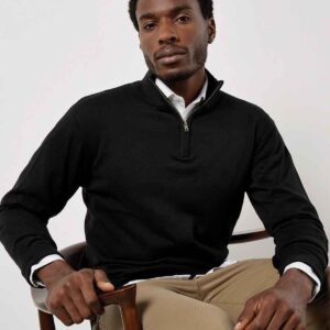 Kustom Kit Regular Fit Arundel 1/4 Zip Sweater