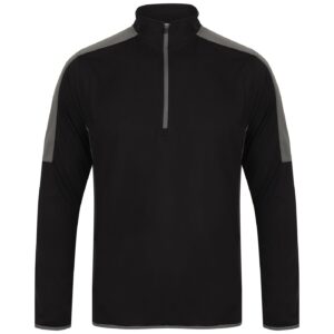 Finden + Hales Contrast Zip Neck Midlayer Top