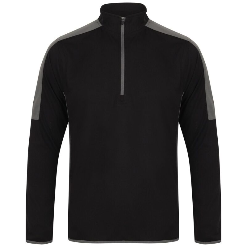 Finden + Hales Contrast Zip Neck Midlayer Top