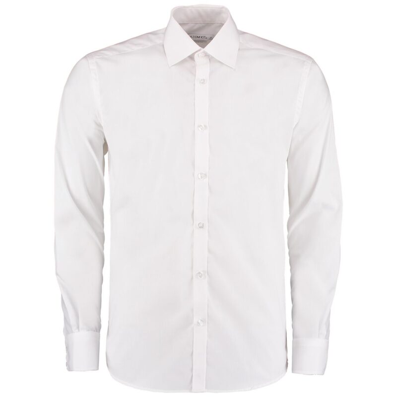 Kustom Kit Long Sleeve Slim Fit Business Shirt