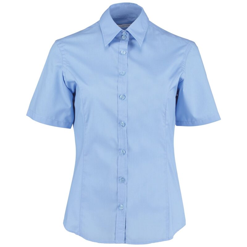 Kustom Kit Ladies Short Sleeve Tailored Business Shirt