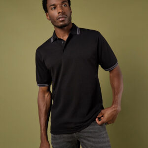 Kustom Kit Contrast Tipped Poly/Cotton Pique Polo Shirt
