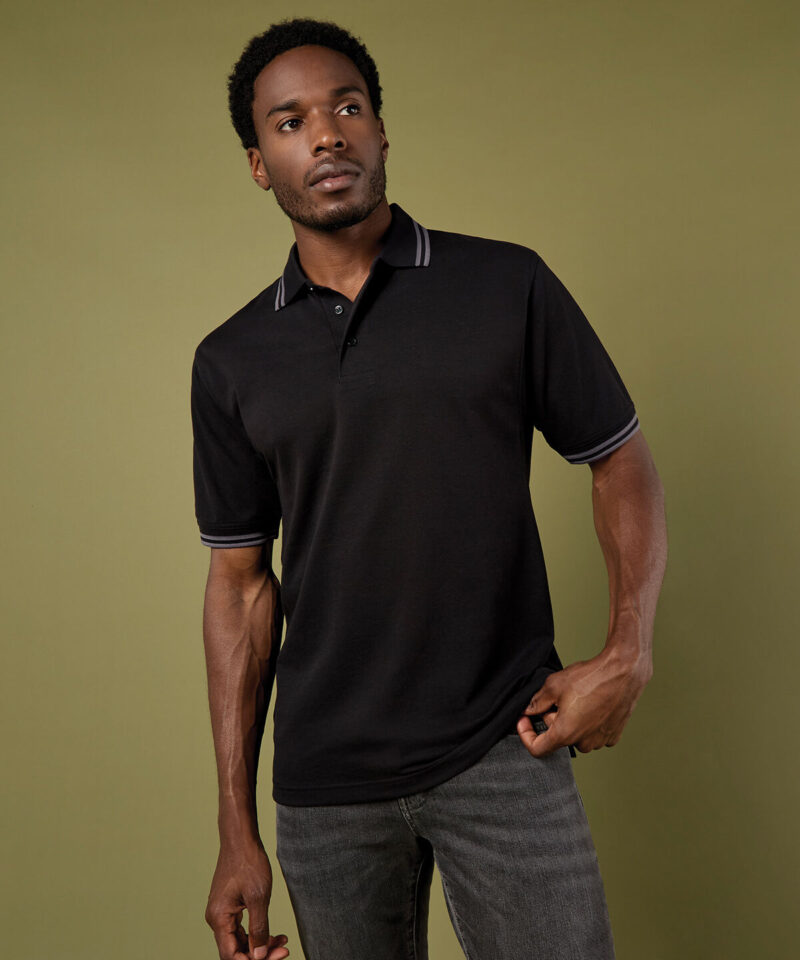 Kustom Kit Contrast Tipped Poly/Cotton Pique Polo Shirt