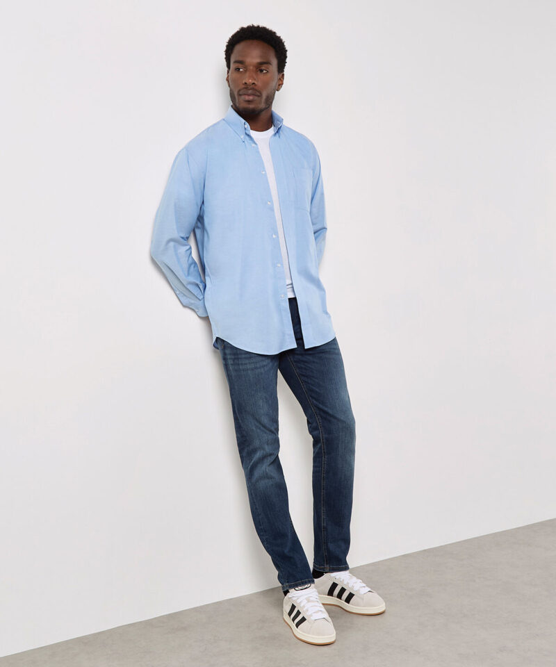 Kustom Kit Long Sleeve Classic Fit Workwear Oxford Shirt