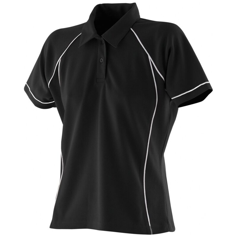 Finden + Hales Ladies Performance Piped Polo Shirt