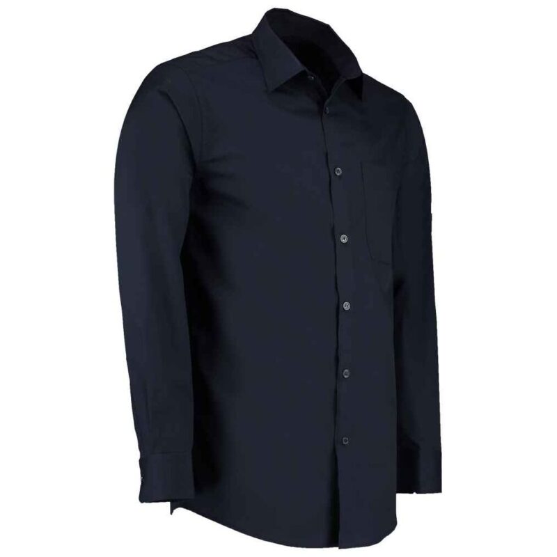 Kustom Kit Long Sleeve Tailored Poplin Shirt