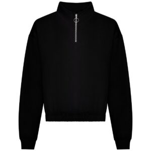 AWDis Ladies Cropped 1/4 Zip Sweatshirt