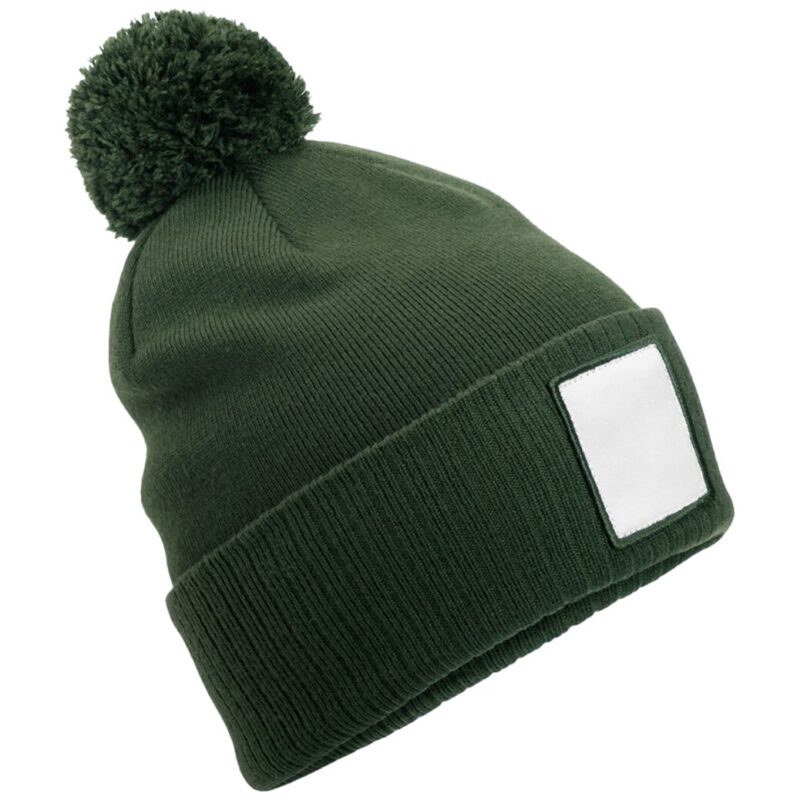 Beechfield Applique Patch Pom Beanie