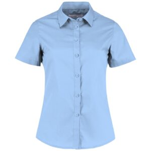 Kustom Kit Ladies Short Sleeve Tailored Poplin Shirt