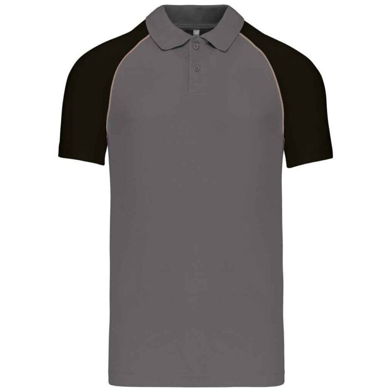 Kariban Baseball Cotton Pique Polo Shirt