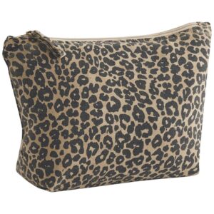 Westford Mill Leopard Print Canvas Accessory Bag
