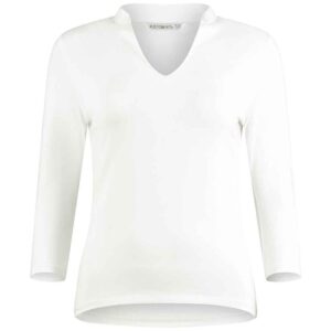 Kustom Kit Ladies 3/4 Sleeve Mandarin Collar Top