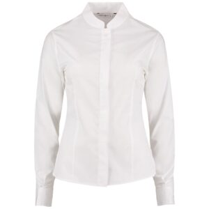 Kustom Kit Ladies Long Sleeve Tailored Mandarin Collar Shirt