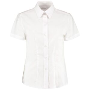 Kustom Kit Ladies Short Sleeve Tailored Workwear Oxford Shirt