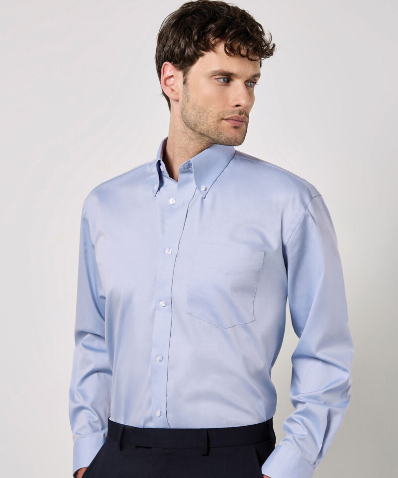 Kustom Kit Premium Long Sleeve Classic Fit Oxford Shirt