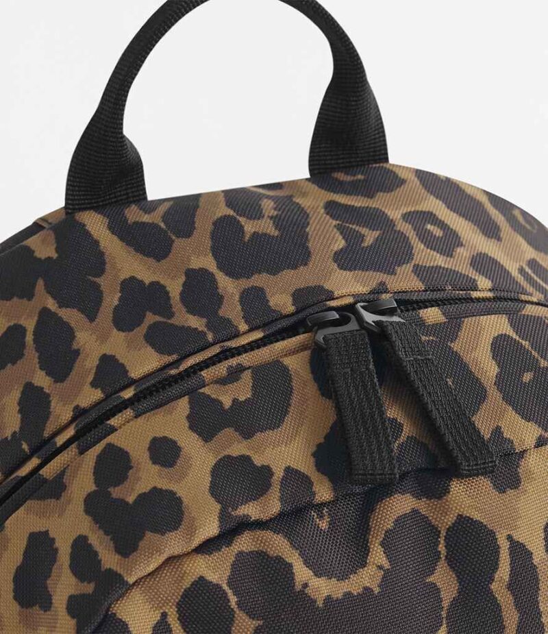 BagBase Leopard Print Mini Backpack
