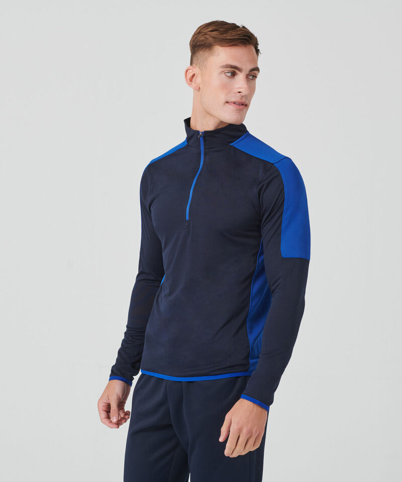 Finden + Hales Contrast Zip Neck Midlayer Top