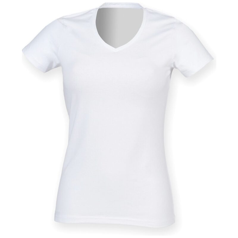 SF Clothing Ladies Feel Good Stretch V Neck T-Shirt
